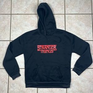 Stranger Things Black Hoodie Pullover Sweater Size X-Large